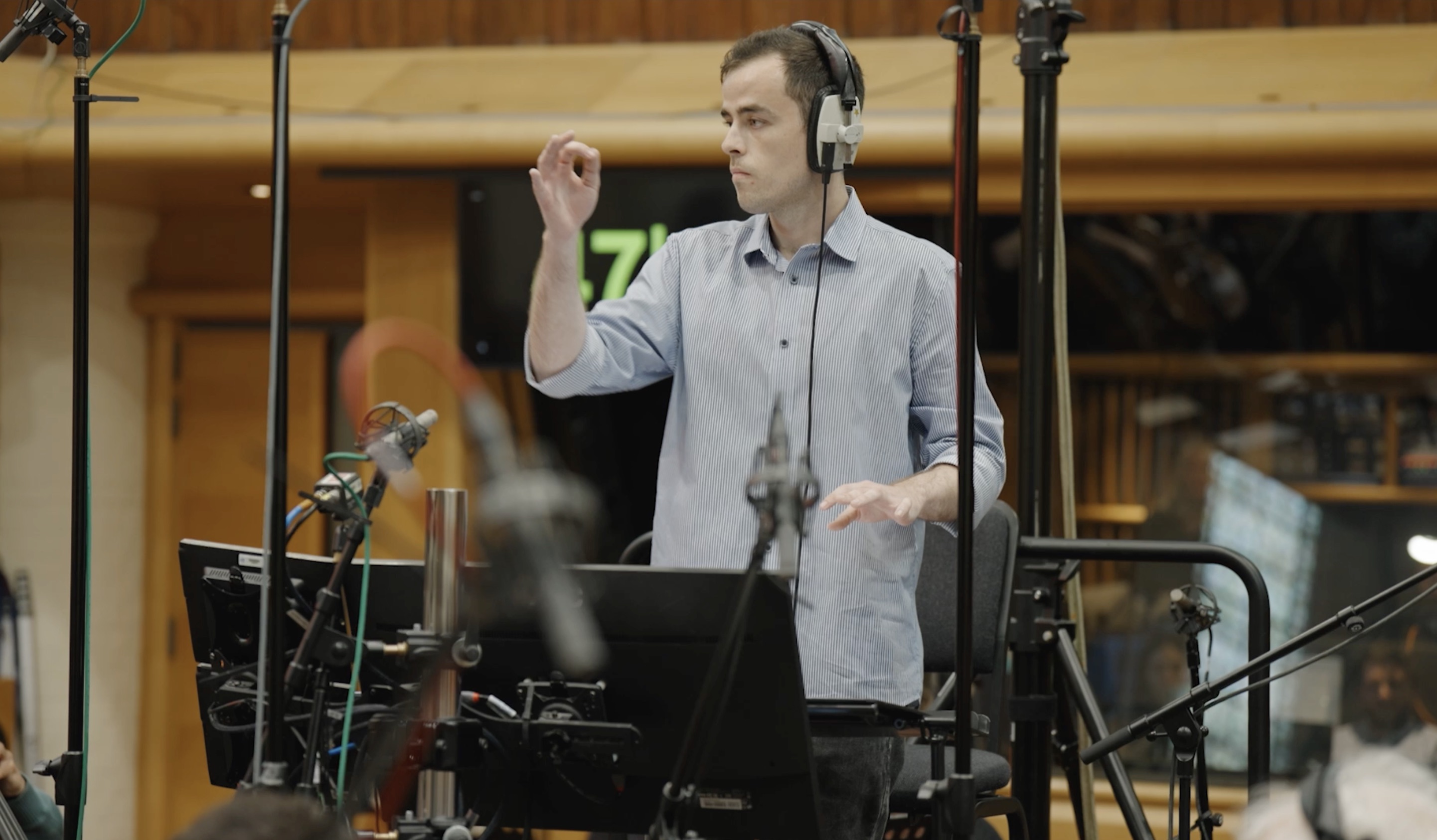 Colm Delaney at AIR Studios in London.